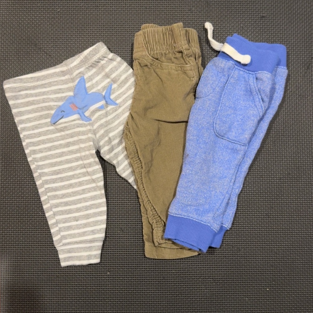 Carter's Gray and Brown Sweatpants & Joggers Set